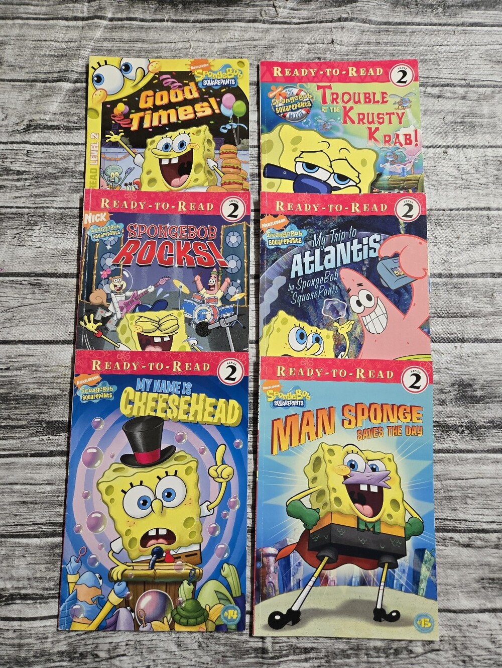 Lot of 6 SpongeBob SquarePants Level 2 Early Easy Readers Excellent Condition